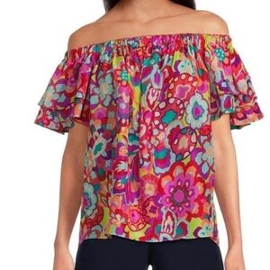 Trina Turk Off The Shoulder Silia Top Nwt Size Medium